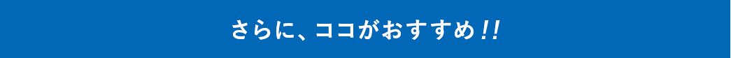さらに、ココがおすすめ