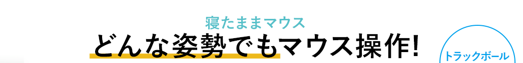 どんな姿勢でもマウス操作 トラックボールマウス