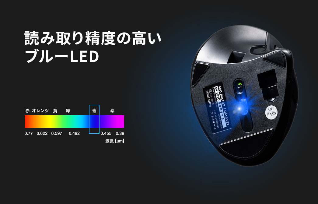 読み取り精度の高いブルーLED