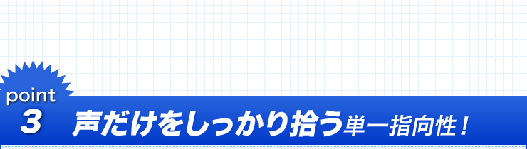 point3 声だけをしっかり拾う単一指向性