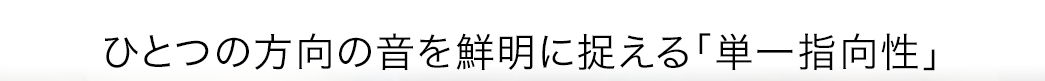 発言者の音を集中して疲労「単一指向性式」