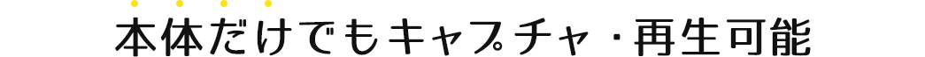 本体だけでもキャプチャ・再生可能