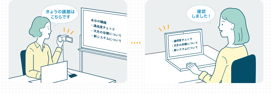 今日の議題はこちらです 確認しました