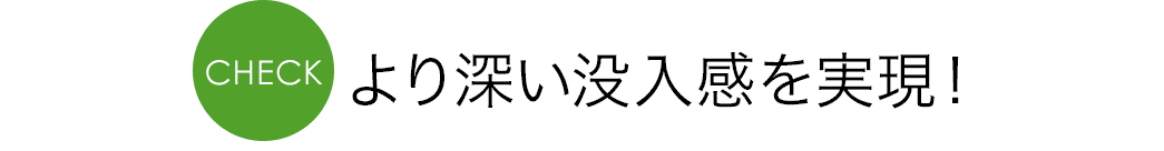 映像にしっかり入り込める