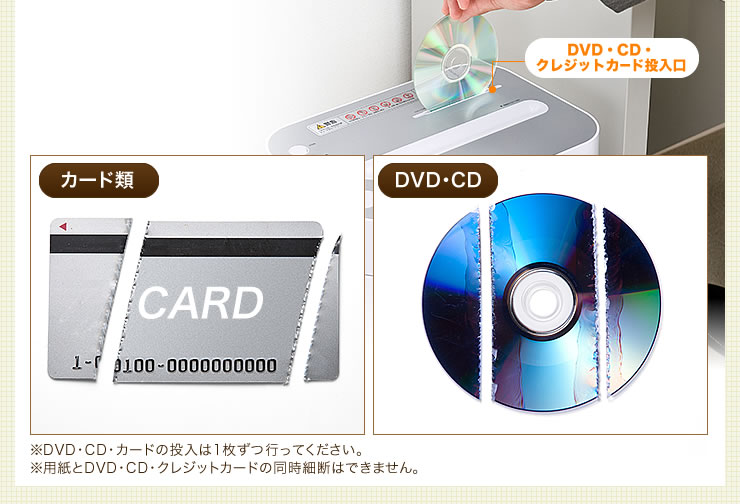 DVD・CD・クレジットカード投入口