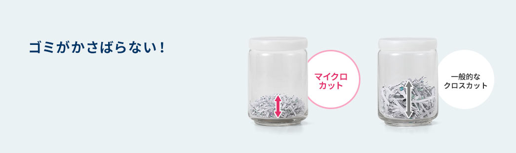 ゴミがかさばらない