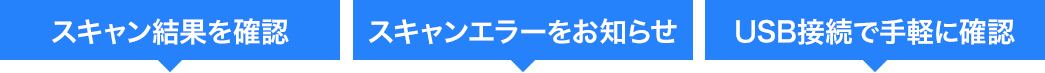 スキャン結果を確認 スキャンエラーをお知らせ