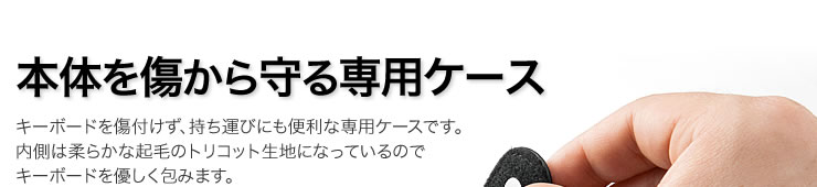 本体を傷から守る専用ケース