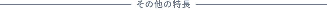 その他の特長