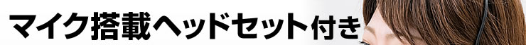 マイク搭載ヘッドセット付き