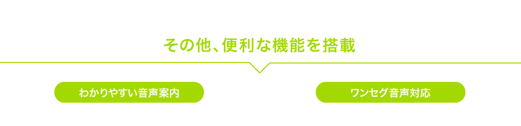 その他、便利な機能を搭載