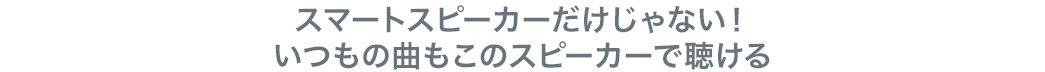 スマートスピーカーだけじゃない いつもの曲もこのスピーカーで聴ける