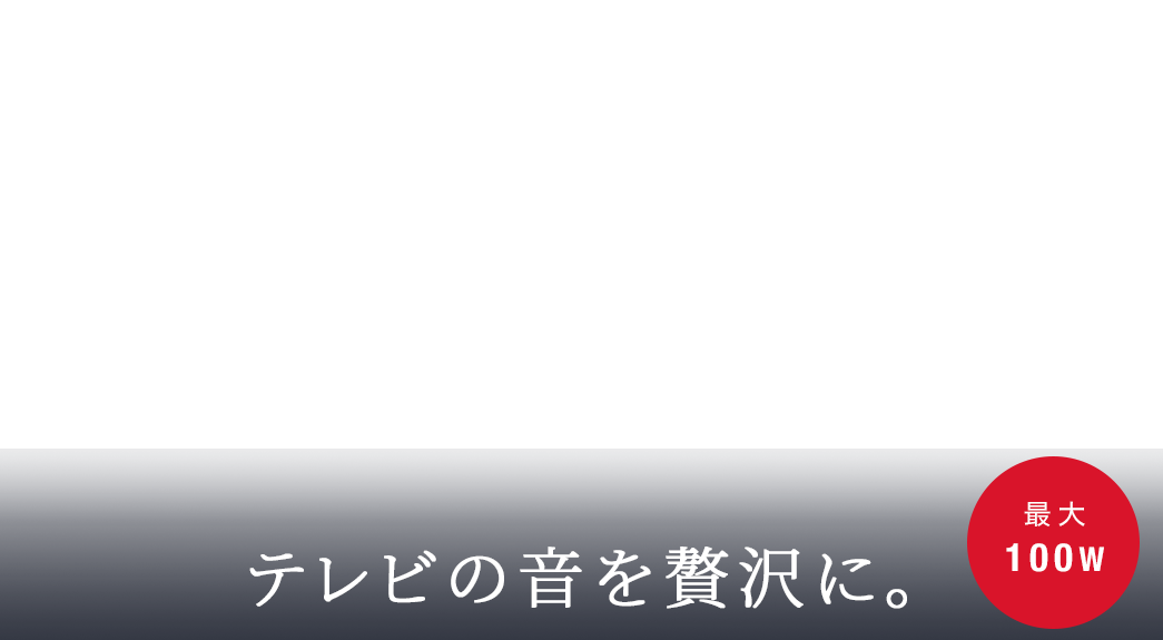 テレビの音を贅沢に 最大100W