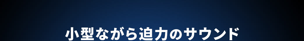 小型ながら迫力のサウンド