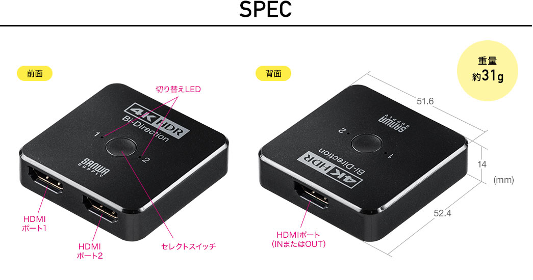 SPEC 前面 背面