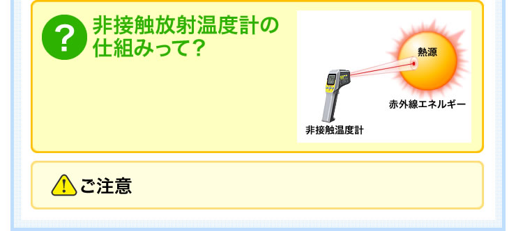 非接触放射温度計の仕組みって