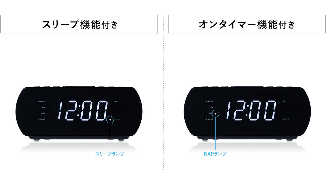 スリープ機能付き オンタイマー機能付き