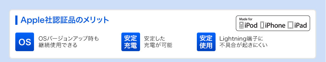 Apple社認証品のメリット