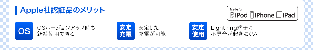 Apple社認証品のメリット