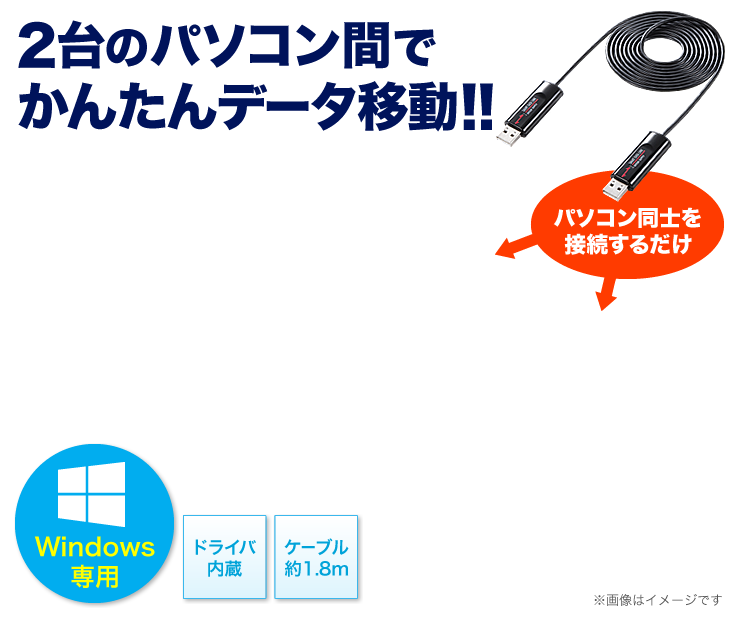 2台のパソコン間でかんたんデータ移動