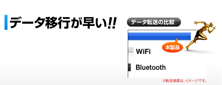 データ移行が早い
