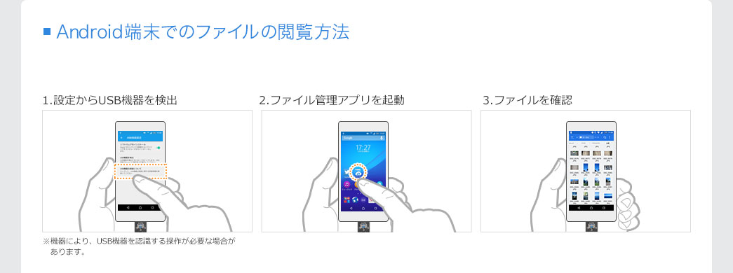 Android端末でのファイルの閲覧方法