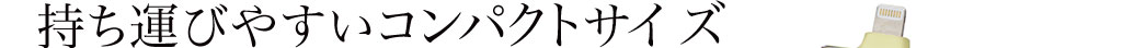 持ち運びやすいコンパクトサイズ