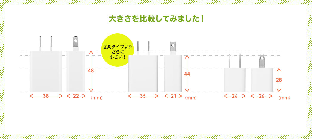 大きさを比較してみました