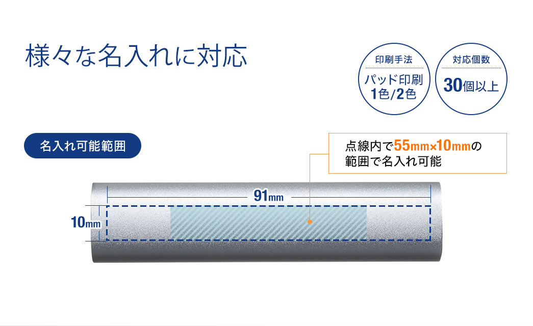 様々な名入れに対応