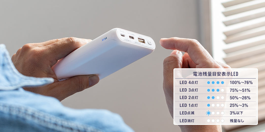 電池残量目安表示LED