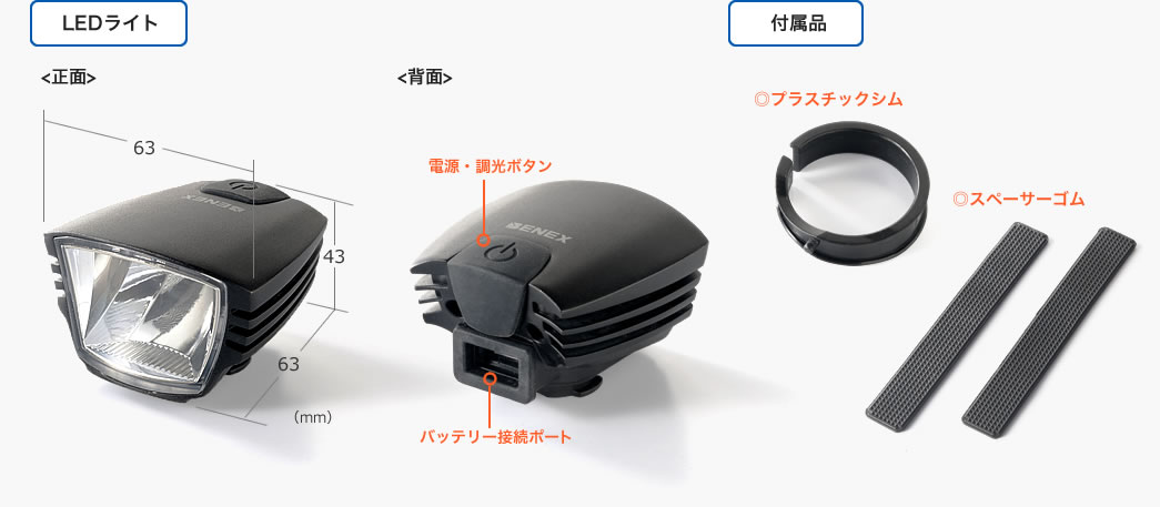 LEDライト 付属品