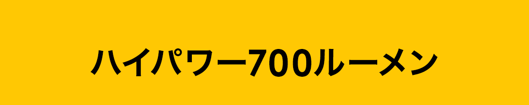 ハイパワー700ルーメン