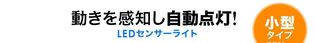 小型タイプ 動きを感知し自動点灯 LEDセンサーライト