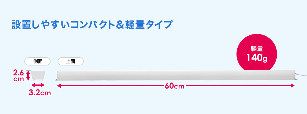 設置しやすいコンパクト＆軽量タイプ