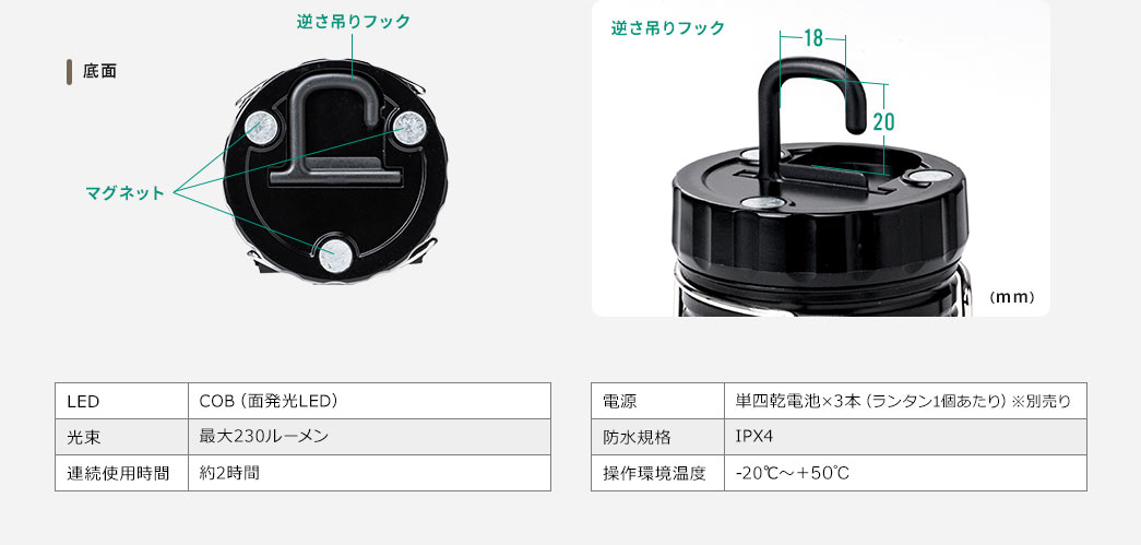 底面 逆さ吊りフック マグネット