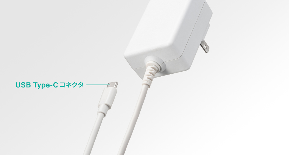 USB Type-CケーブルとAC充電器の一体型