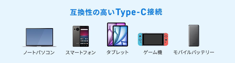 互換性の高いType-C機器