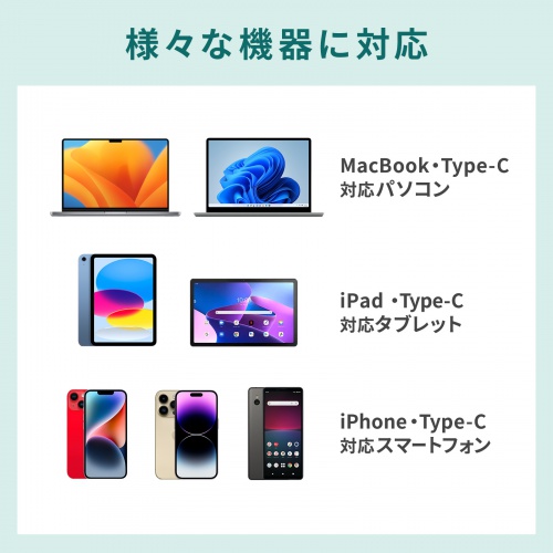 様々な機器に対応