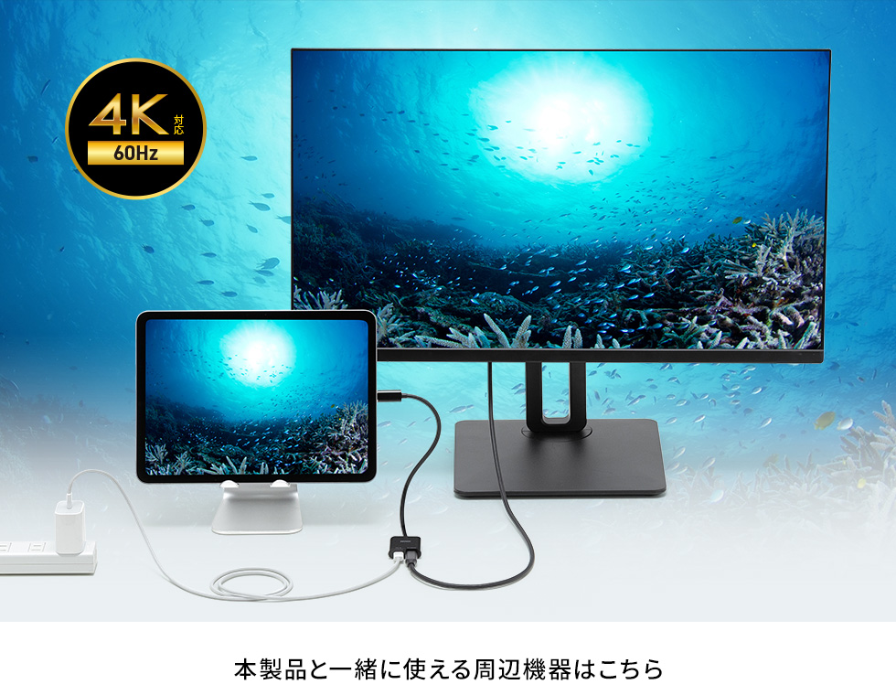 Type-C接続のモニターに対応