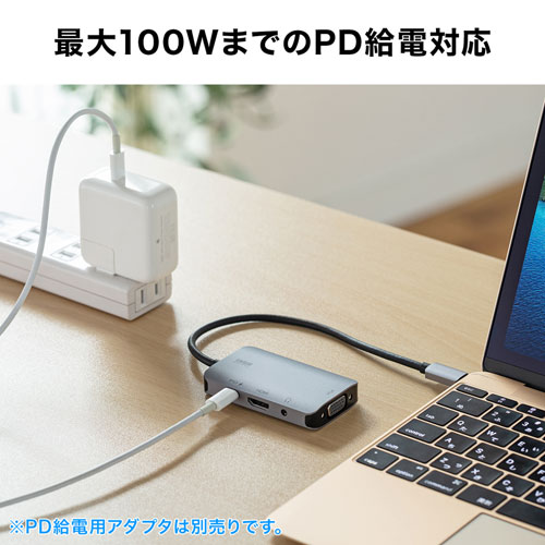 最大100WまでのPD給電対応