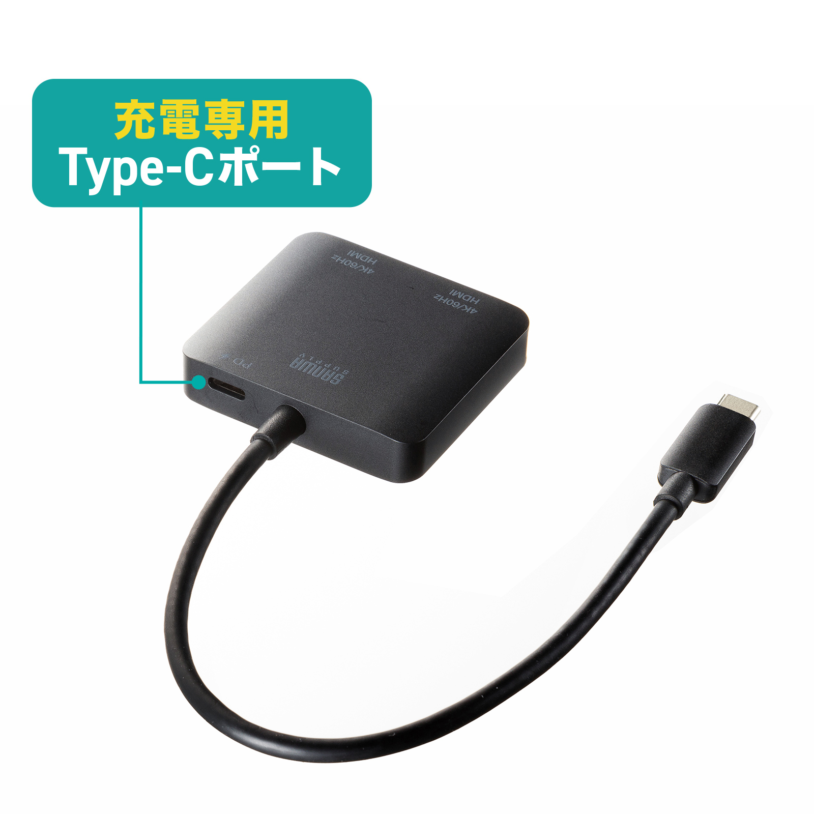 USB PD100W対応の説明画像