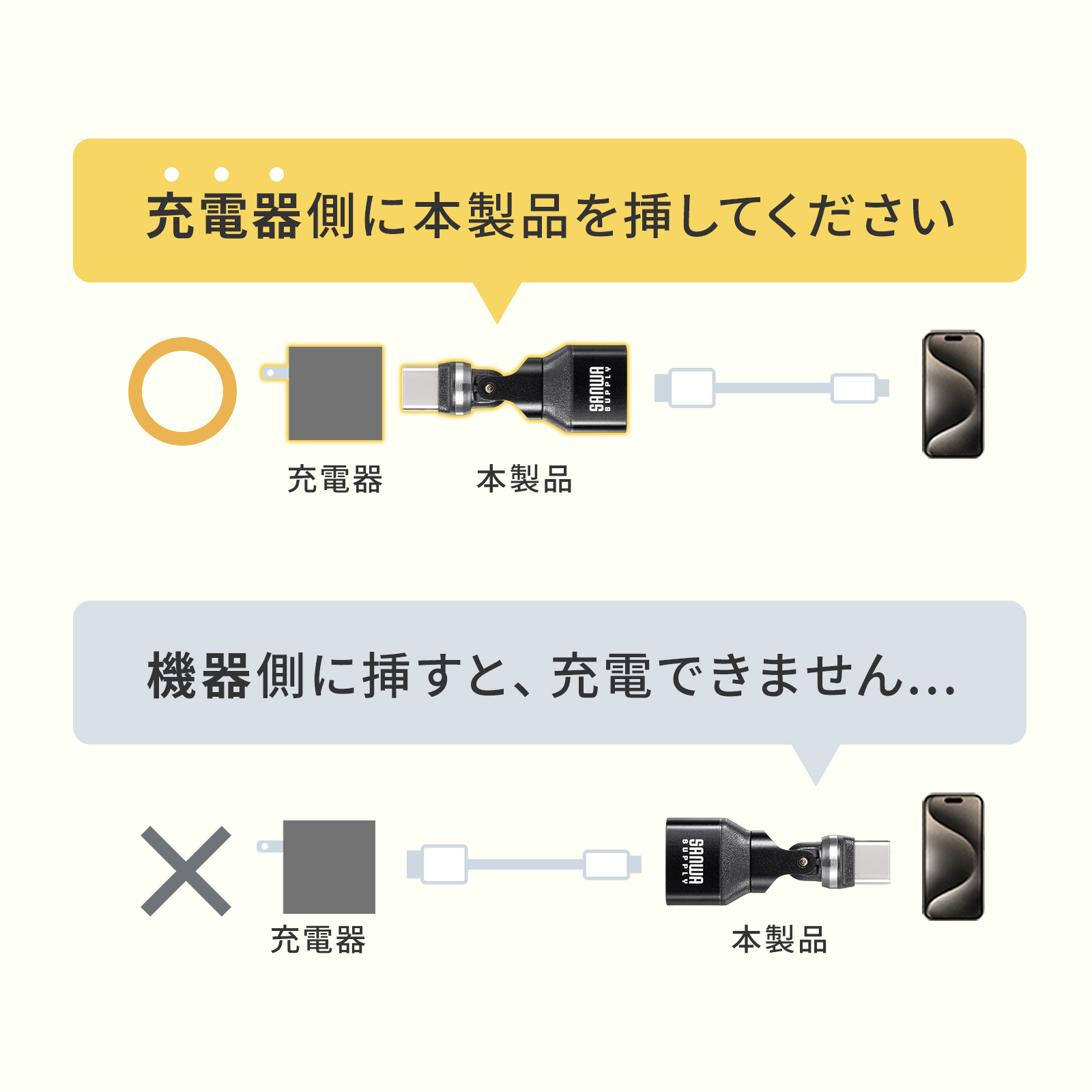 機器を充電する際のご注意