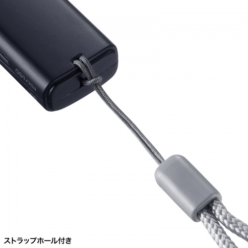 ストラップホール付き