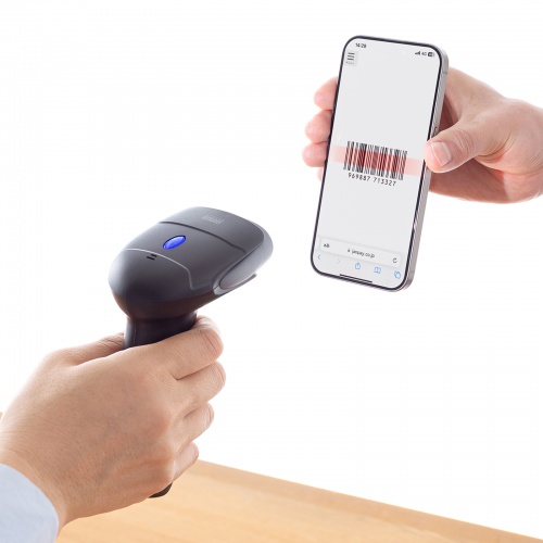 画面に表示したコードが読み取れる