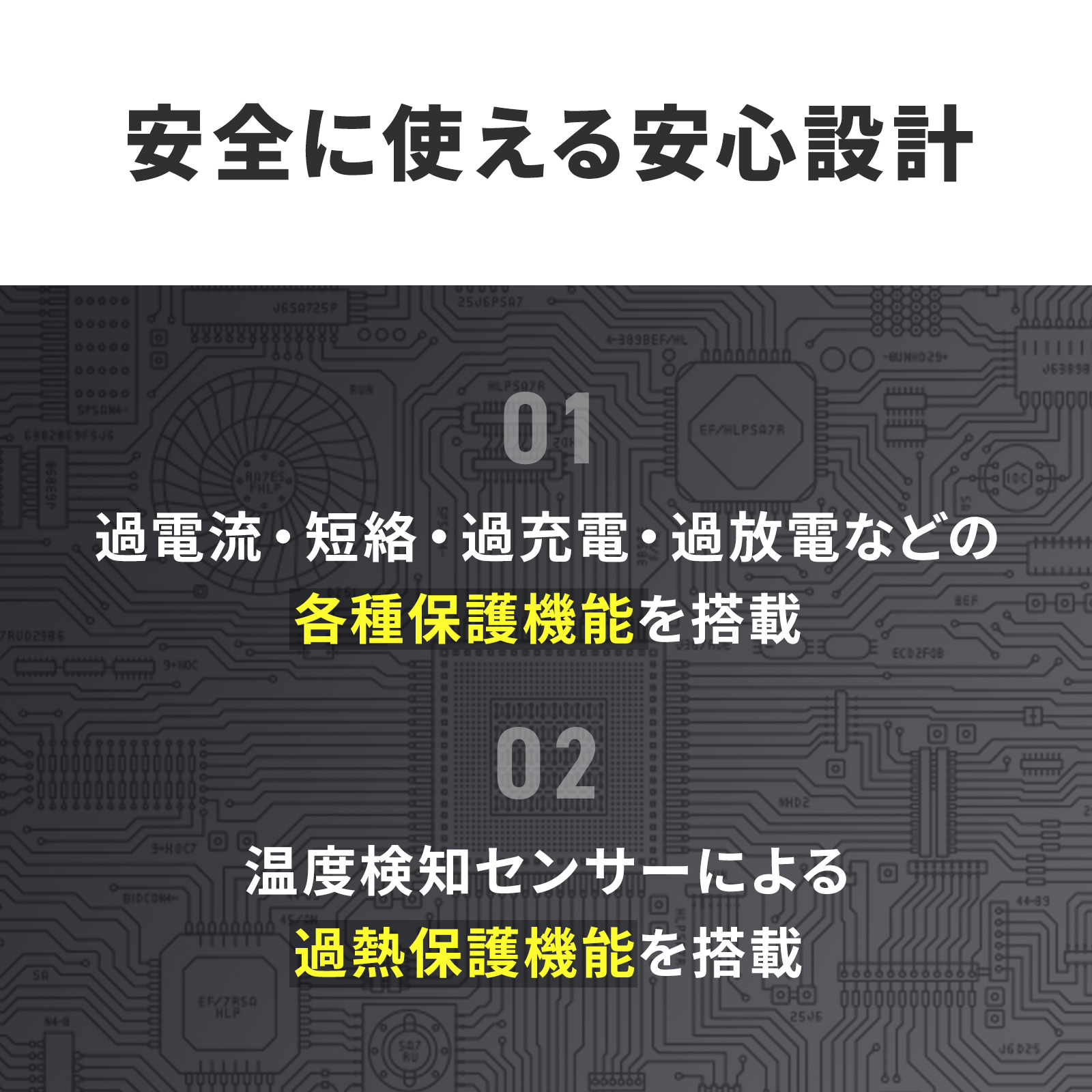 安全に使える安心設計