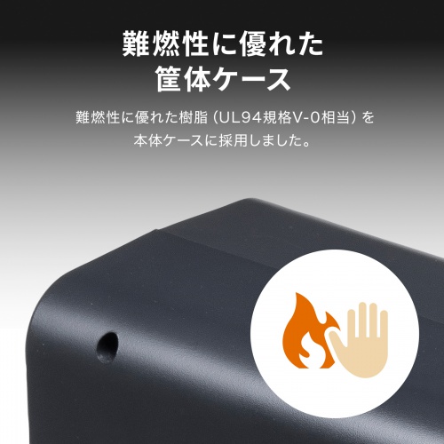 難燃性に優れた筐体ケース