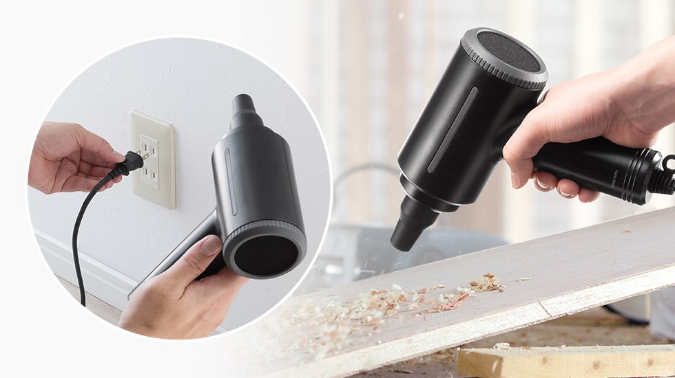 充電式よりも風力が強い、AC電源タイプ