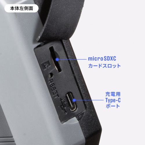 microSDXCカードに映像録画が可能