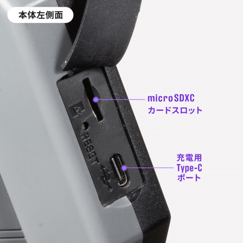 microSDXCカードに映像録画が可能
