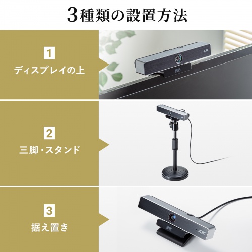 ３種類の設置方法